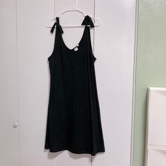 GAP Sun Dress Cover up Black Tie-Shoulder Large - Picture 7 of 10